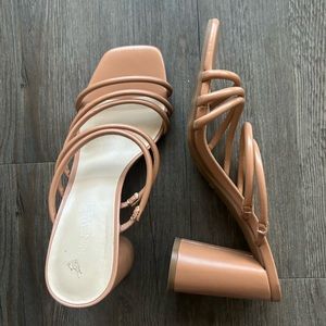 Nine West, tan, block heel size  7 1/2